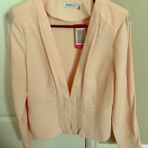 Brand New Pink Blazer with Mesh detail